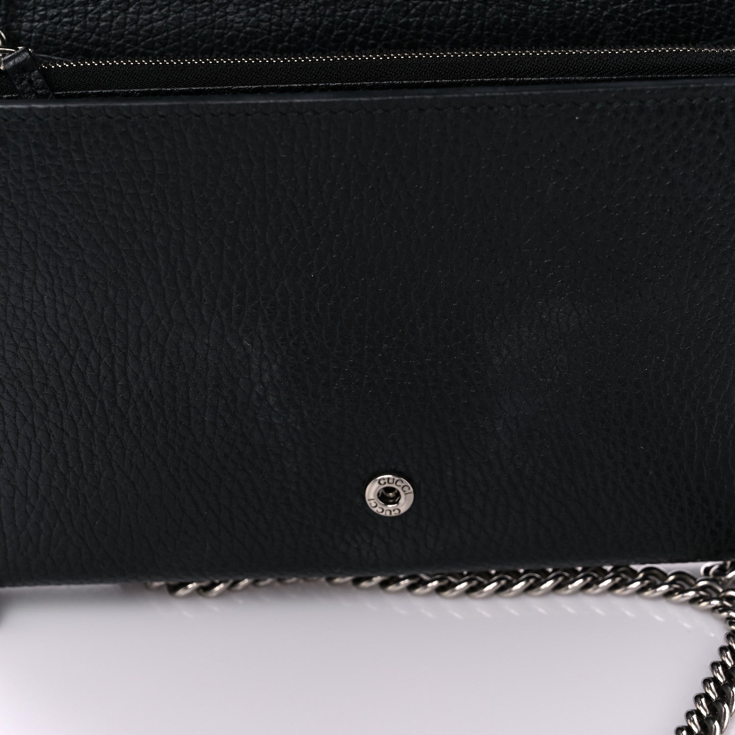 Gucci Calfskin Mini Dionysus Chain Wallet Black 12 of 13