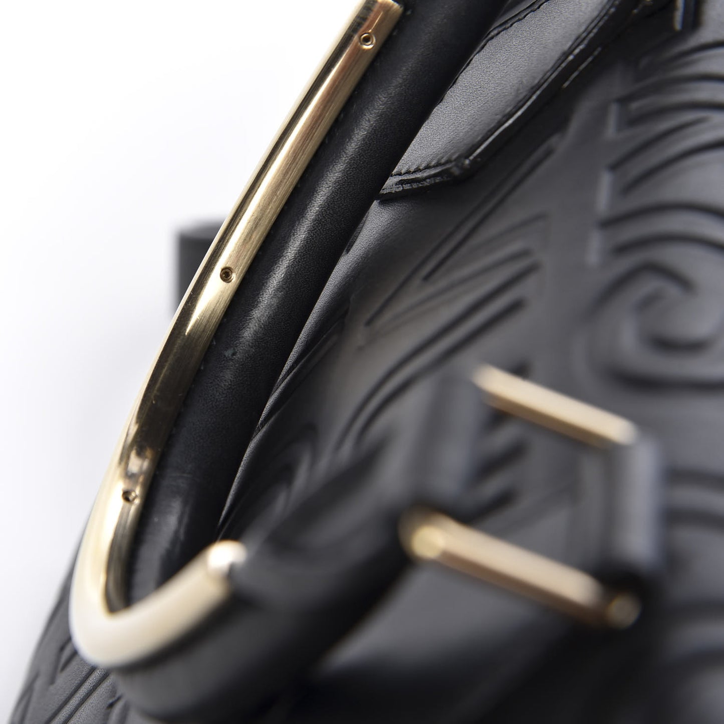 Calfskin Embossed Mini Cube Speedy Black