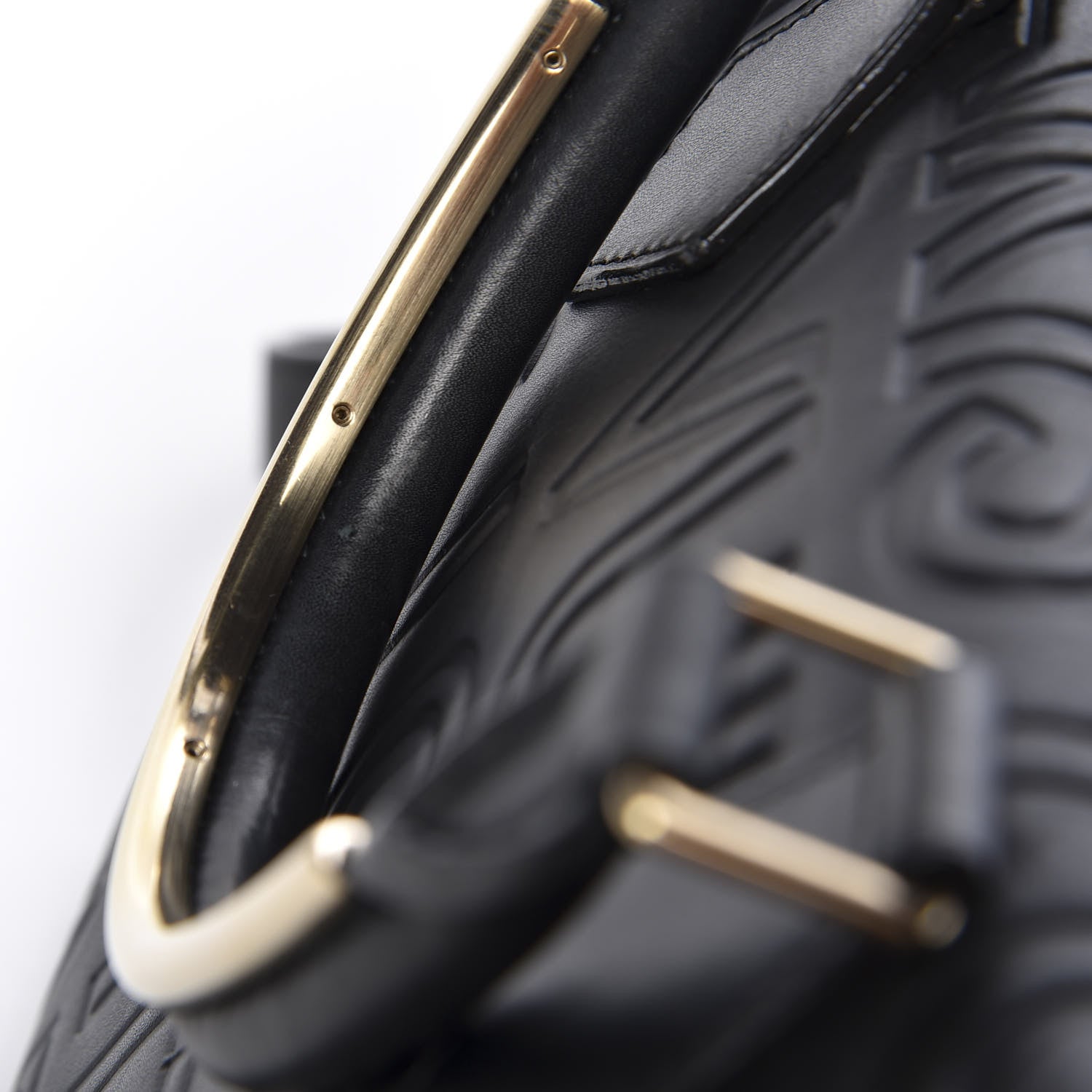 Louis Vuitton Calfskin Embossed Mini Cube Speedy Black 8 of 12