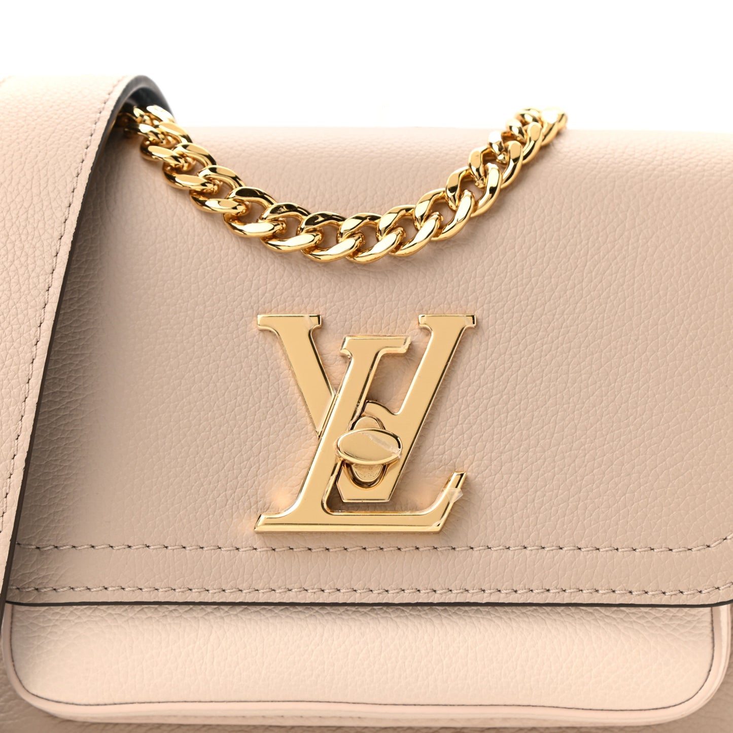 Grained Calfskin Lockme Tender Greige