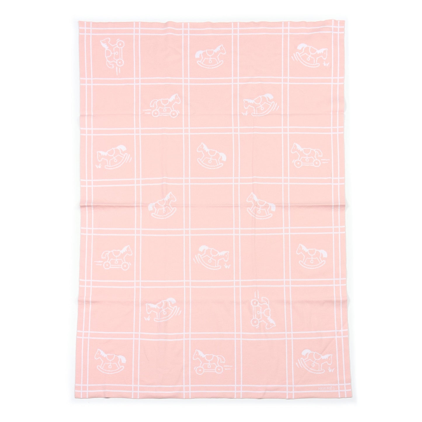 Cotton Knit Adada Baby Blanket Rose Lilas