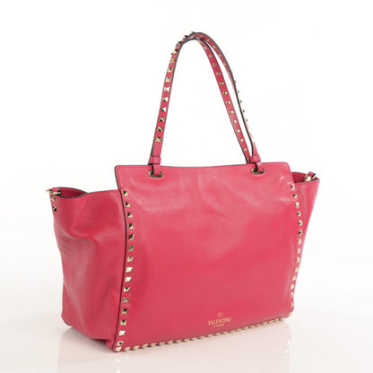 Valentino Garavani Vitello Medium Rockstud Tote Cyclamin 3 of 9