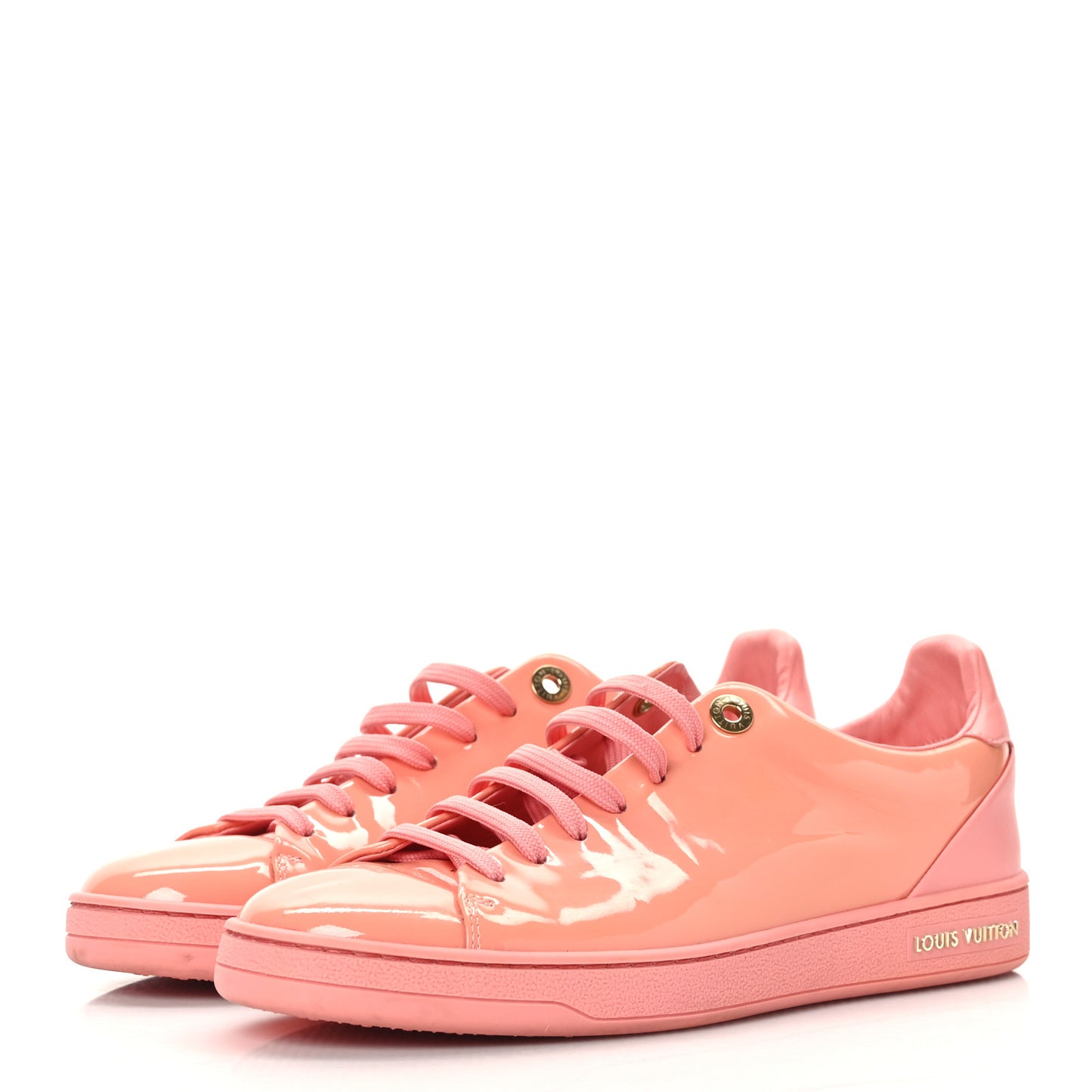 Patent Calfskin Frontrow Sneakers 38 Rose