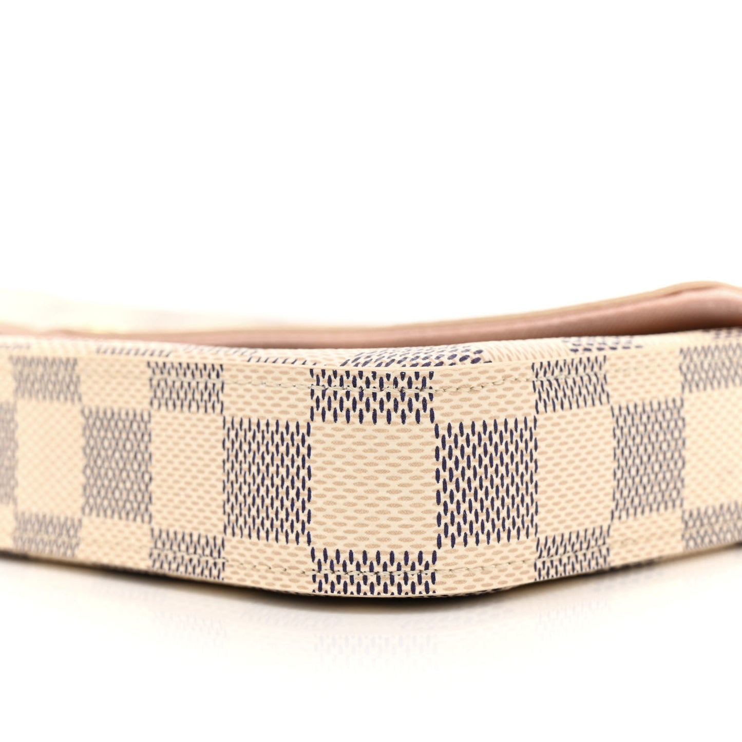 Damier Azur Pochette Felicie Chain Wallet Rose Ballerine