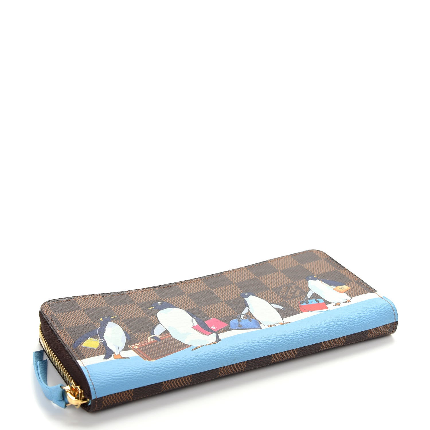Louis Vuitton Damier Ebene 2017 Christmas Animation Clemence Wallet 4 of 8