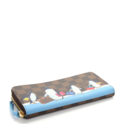 Louis Vuitton Damier Ebene 2017 Christmas Animation Clemence Wallet 4 of 8