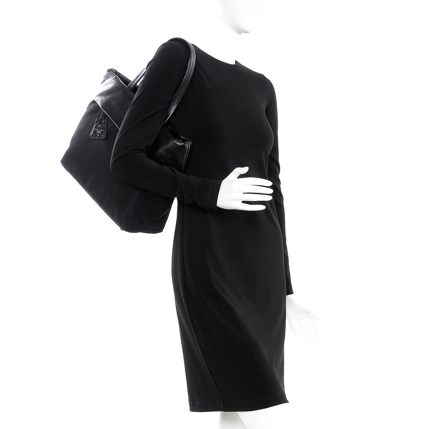 Tessuto Nylon Nappa Tote Nero Black