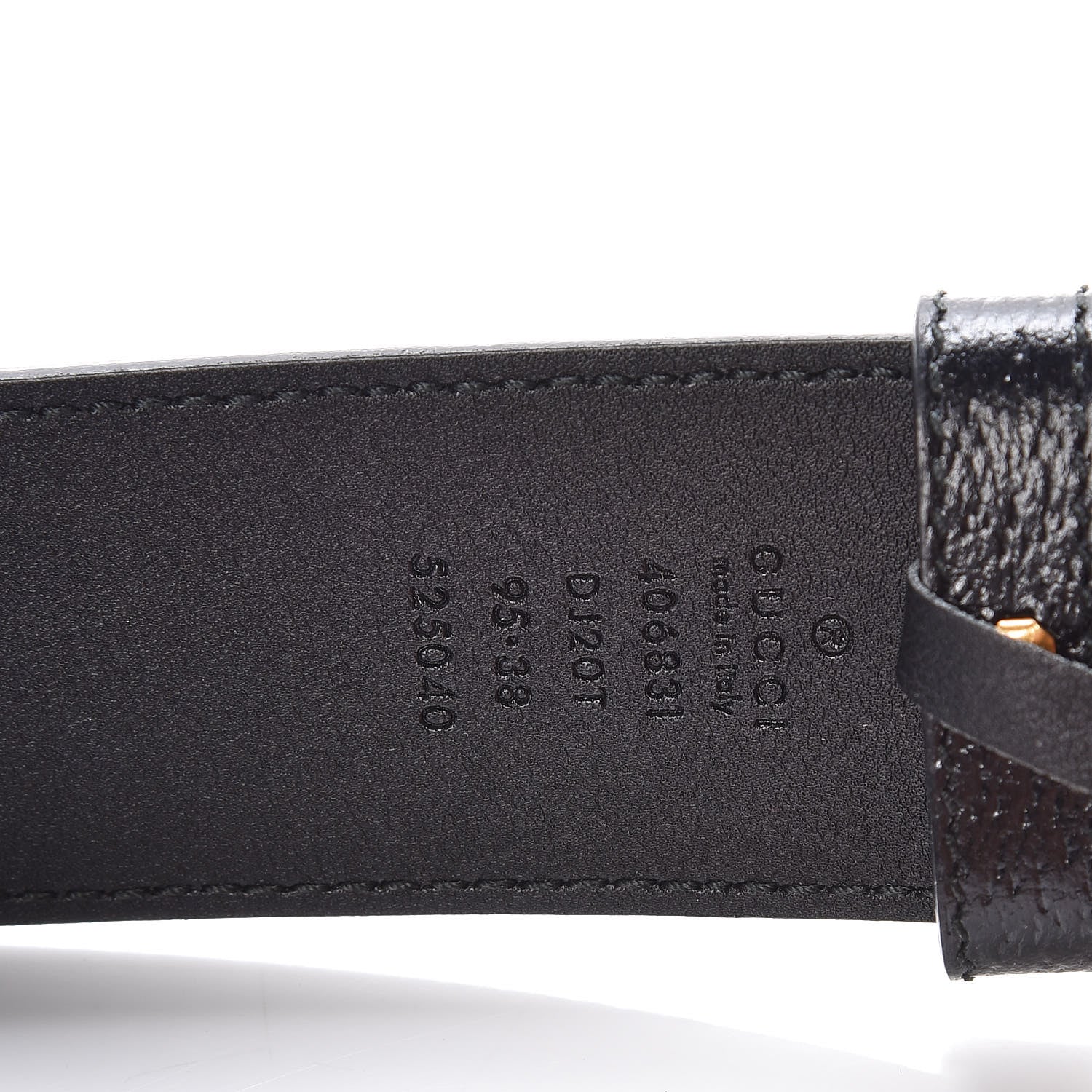 Gucci Textured Calfskin Double G 40mm Belt 95 38 Black 6 of 6