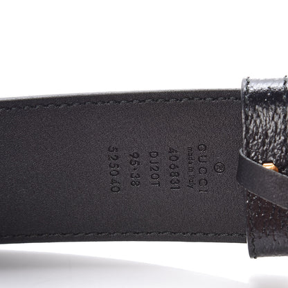 Gucci Textured Calfskin Double G 40mm Belt 95 38 Black 6 of 6