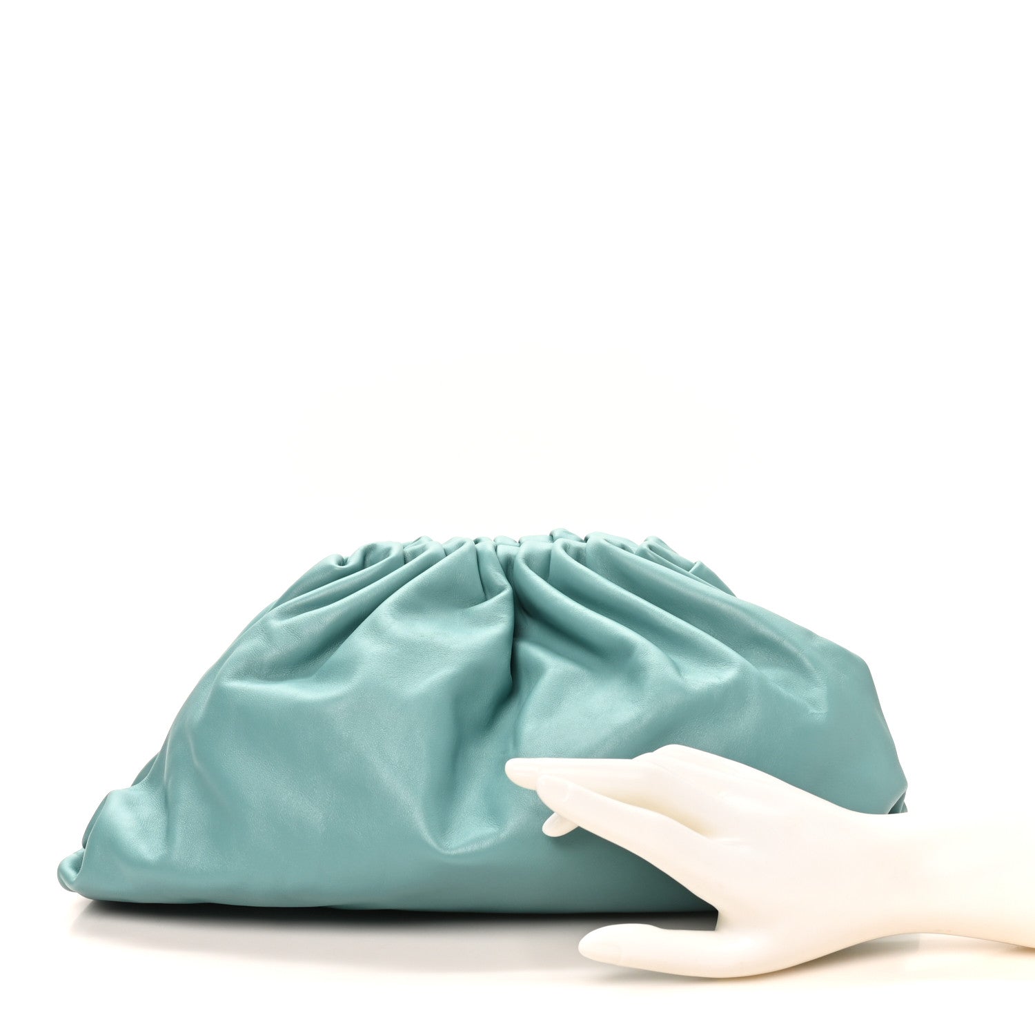 Bottega Veneta Smooth Butter Calf The Pouch Oversized Clutch Linoleum 2 of 10