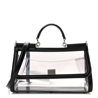 Dolce & Gabbana PVC Medium Miss Sicily Satchel Transparent Black 1 of 11