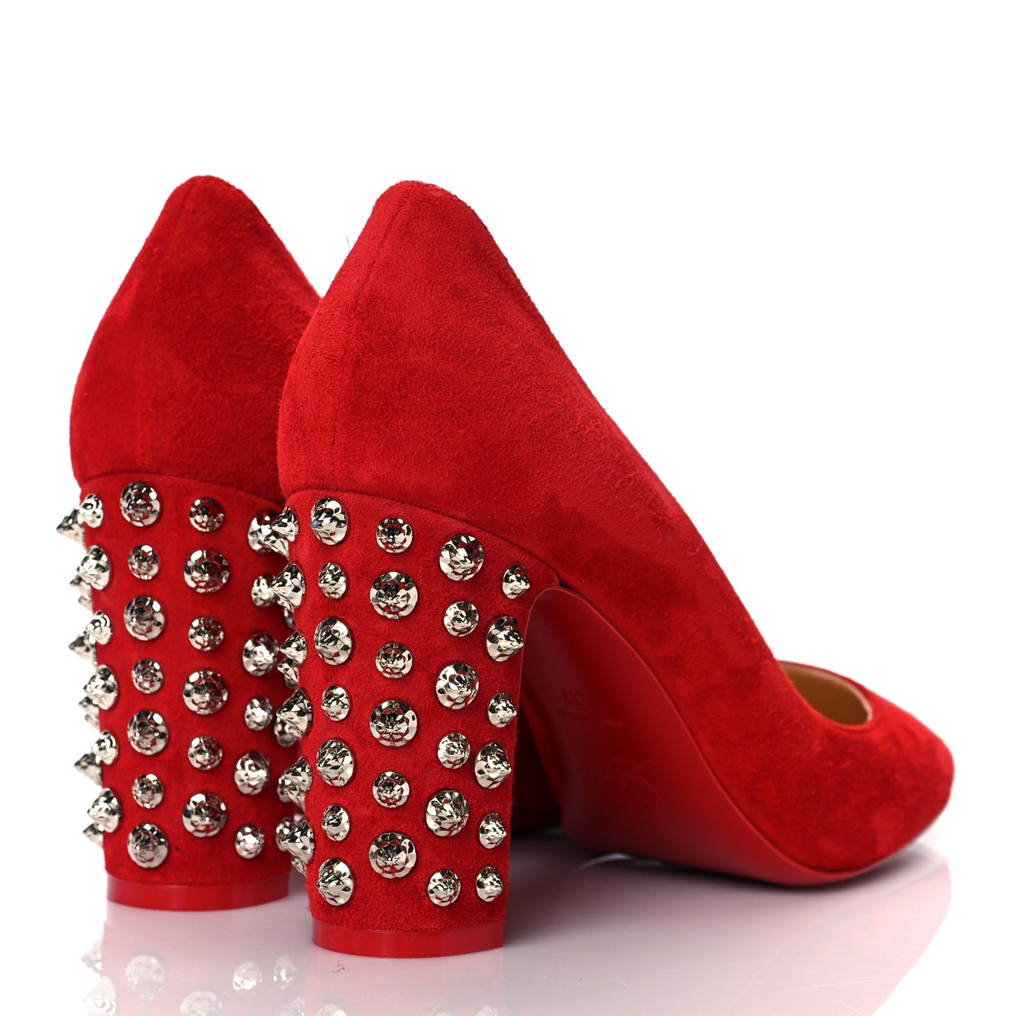 Veau Velours Donna Stud Spikes 85 Pumps 37 Loubi
