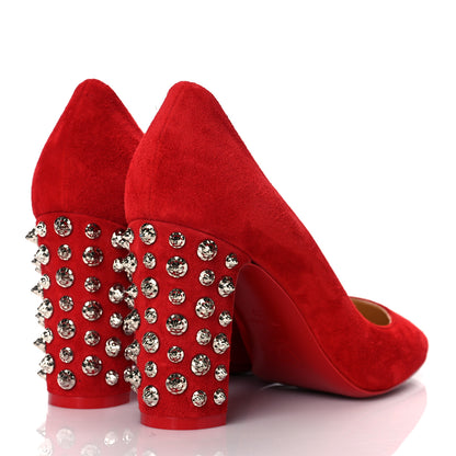 Christian Louboutin Veau Velours Donna Stud Spikes 85 Pumps 37 Loubi 4 of 8