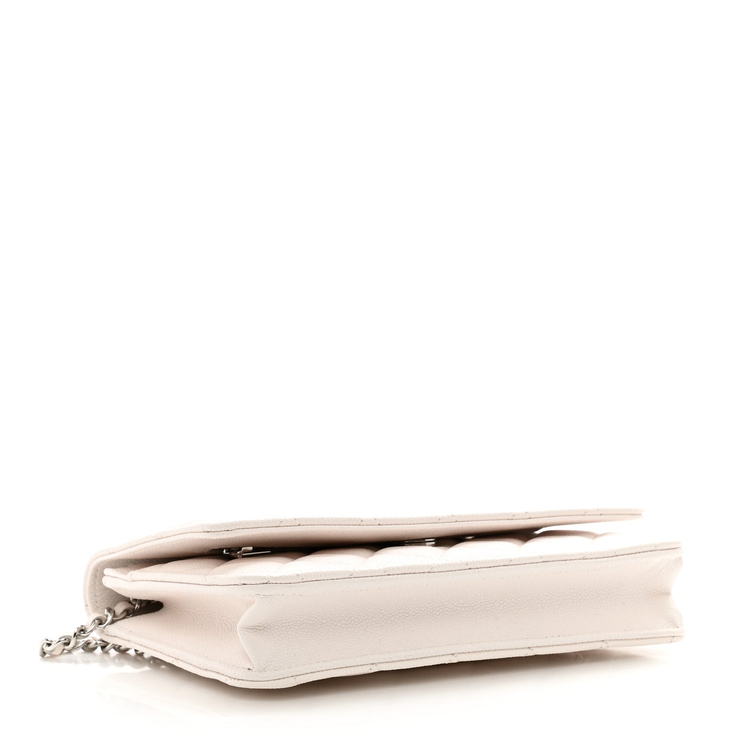 Caviar Quilted Wallet On Chain WOC White