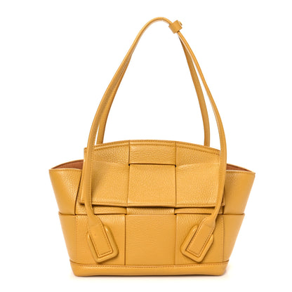 Bottega Veneta Grained Calfskin Maxi Intrecciato Medium Arco Mustard Yellow 1 of 9