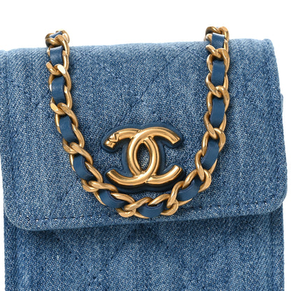 Chanel Denim Quilted Flap Mini Crossbody Blue 8 of 11