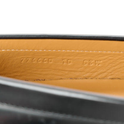 Gucci Mandala Goatskin Mens Horsebit Loafers 10 Black 8 of 11