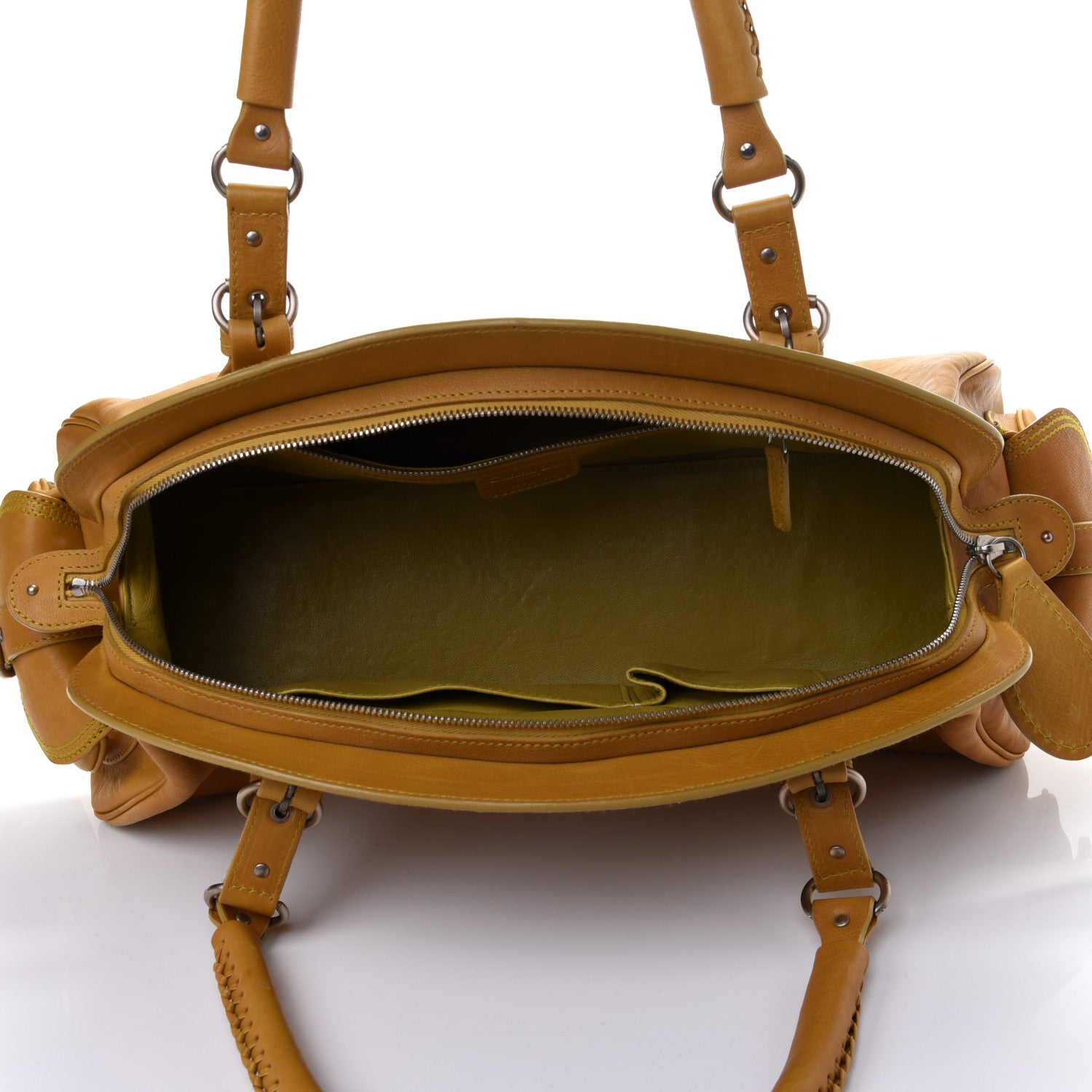 Christian Dior Calfskin My Dior Satchel Yellow 4 of 4