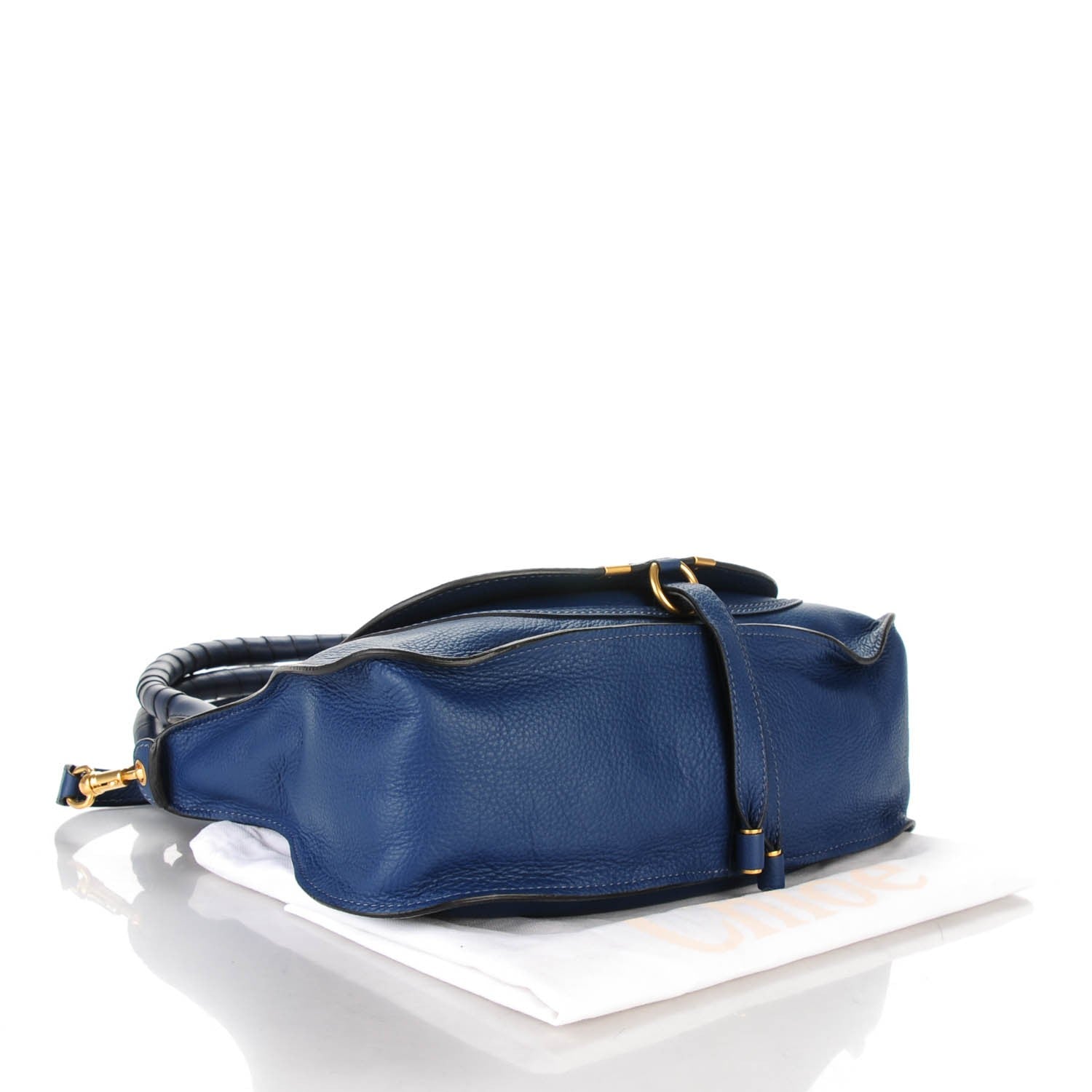 Chloe Calfskin Medium Marcie Satchel Royal Navy 4 of 7
