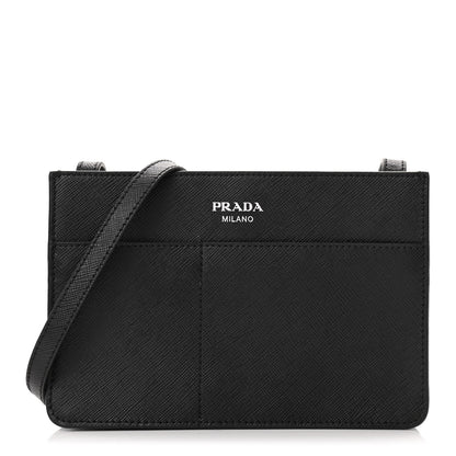 Prada Saffiano Crossbody Bag Black 1 of 9