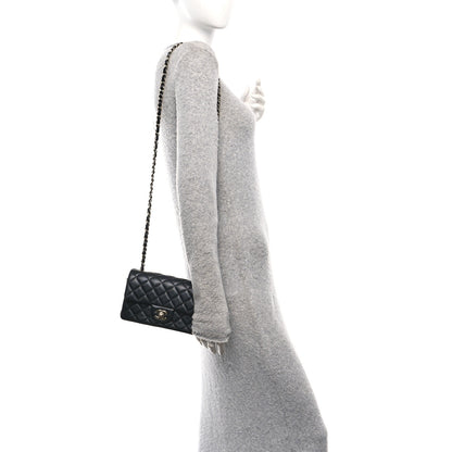 Chanel Lambskin Quilted Mini Rectangular Flap Black 2 of 11