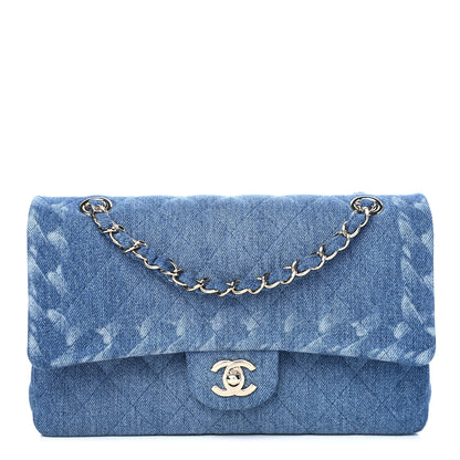 Chanel Denim Quilted Medium Double Flap Blue 1 of 9