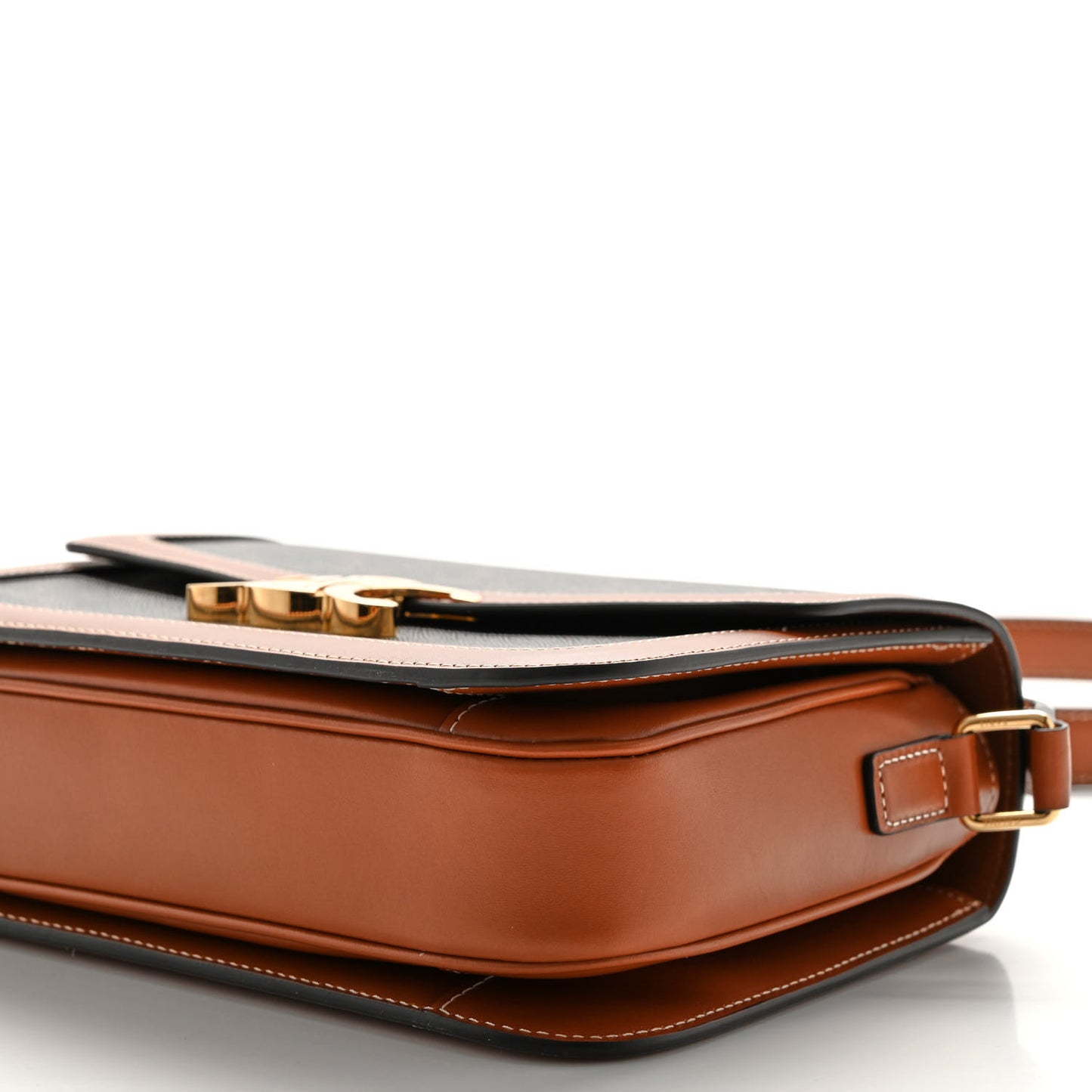 Triomphe Canvas Calfskin Medium Triomphe Bag Tan