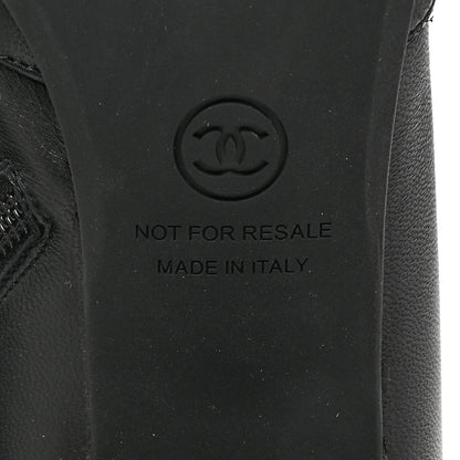 Chanel Stretch Lambskin Cap Toe CC Short Boots 37 Black 8 of 10