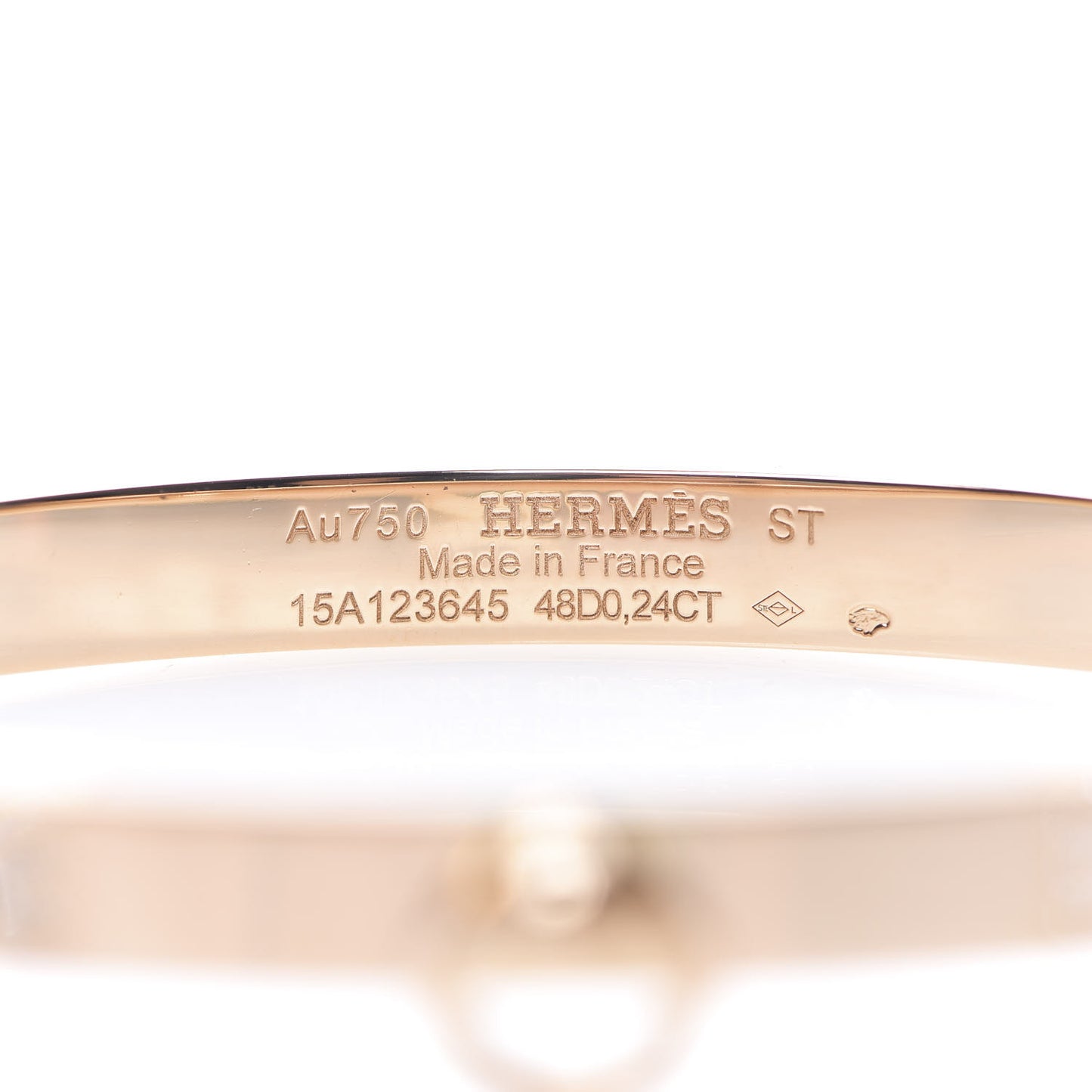 18K Rose Gold Diamond PM Collier De Chien Bracelet ST