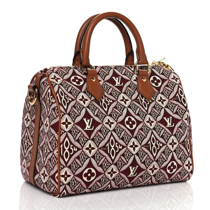 Louis Vuitton Jacquard Since 1854 Speedy Bandouliere 25 Bordeaux 2 of 11