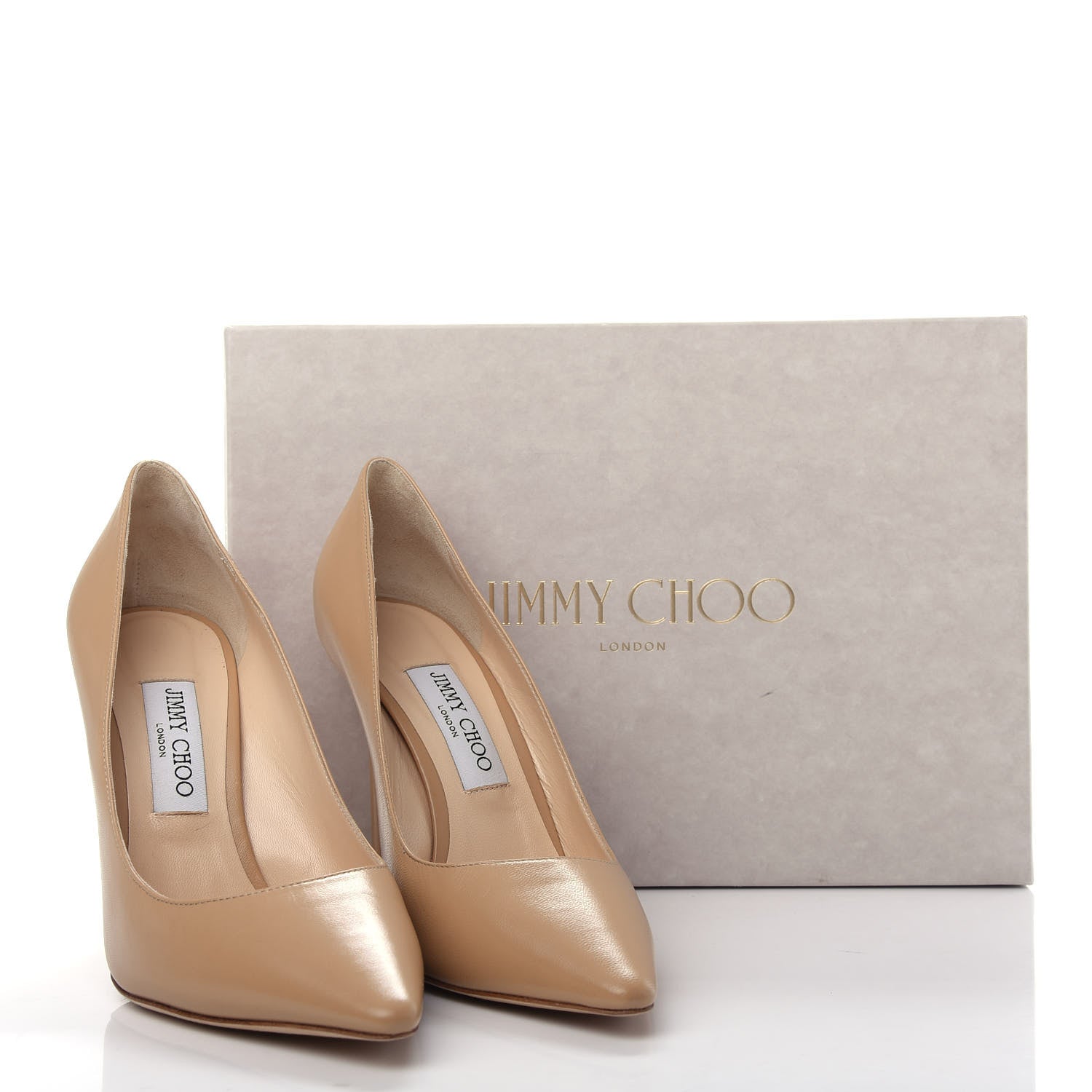 Jimmy Choo Kid Pointy Toe Romy 100 Pumps 39.5 Nude 10 of 10