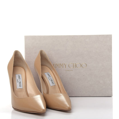 Jimmy Choo Kid Pointy Toe Romy 100 Pumps 39.5 Nude 10 of 10