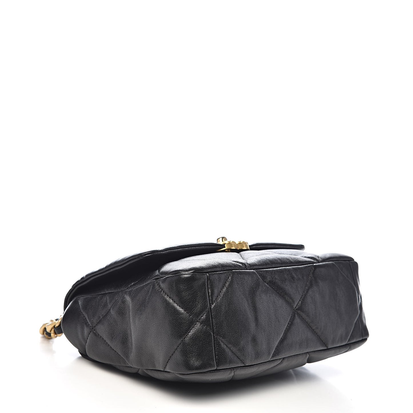 Goatskin Quilted Medium 19 Flap Black