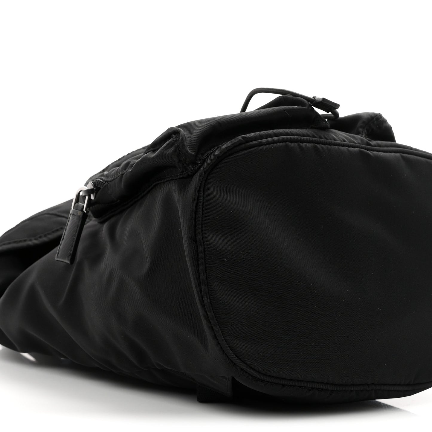 Tessuto Nylon Vela Small Double Buckle Backpack Black