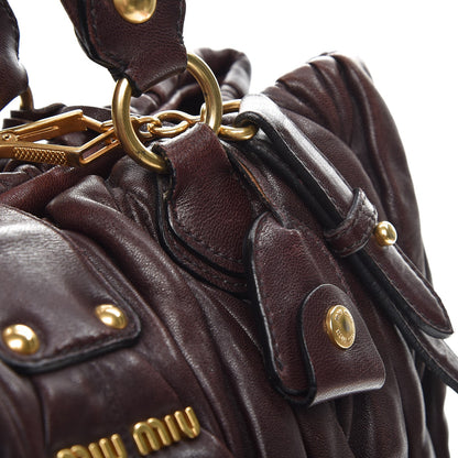 Miu Miu Nappa Matelasse Shopping Tote Brown 10 of 11