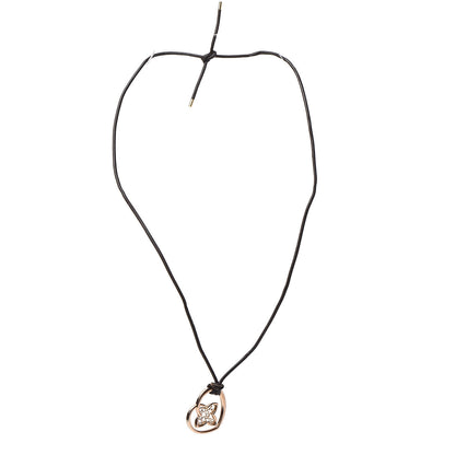 Louis Vuitton 18K Rose Gold Leather Coeur Heart Pendant Necklace 3 of 5