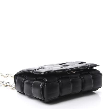 Bottega Veneta Lambskin Maxi Intreccio Padded Chain Cassette Crossbody Bag Black 4 of 9