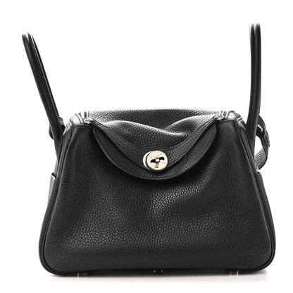 Hermes Taurillon Clemence Lindy 26 Black 1 of 10