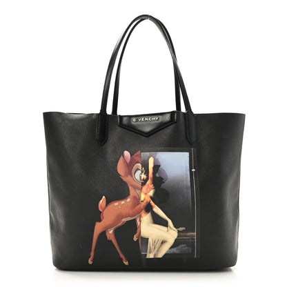 Givenchy Textured Coated Canvas Bambi Print Medium Antigona Tote Black 1 of 8