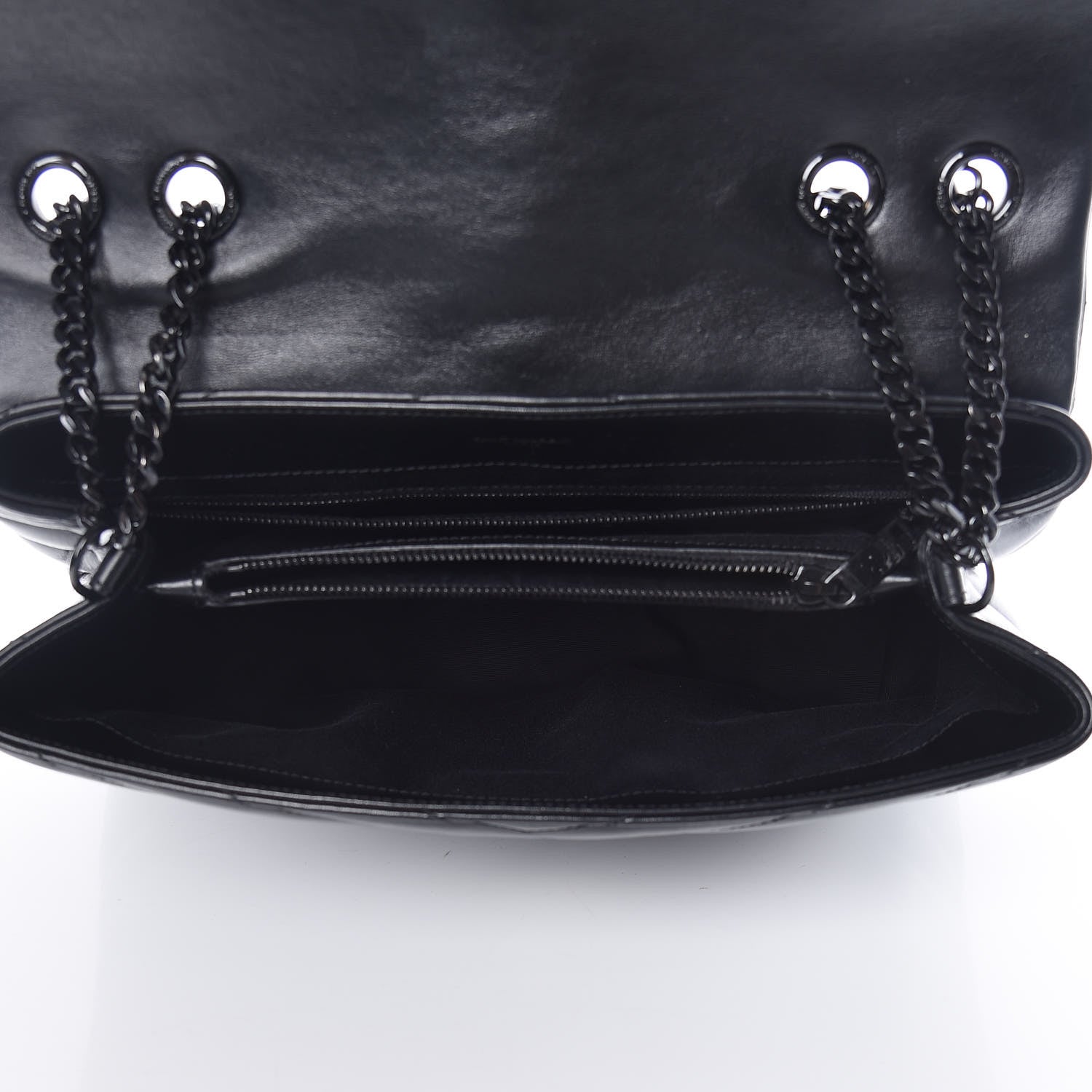Saint Laurent Calfskin Y Quilted Monogram Medium Loulou Chain Satchel Black 5 of 11