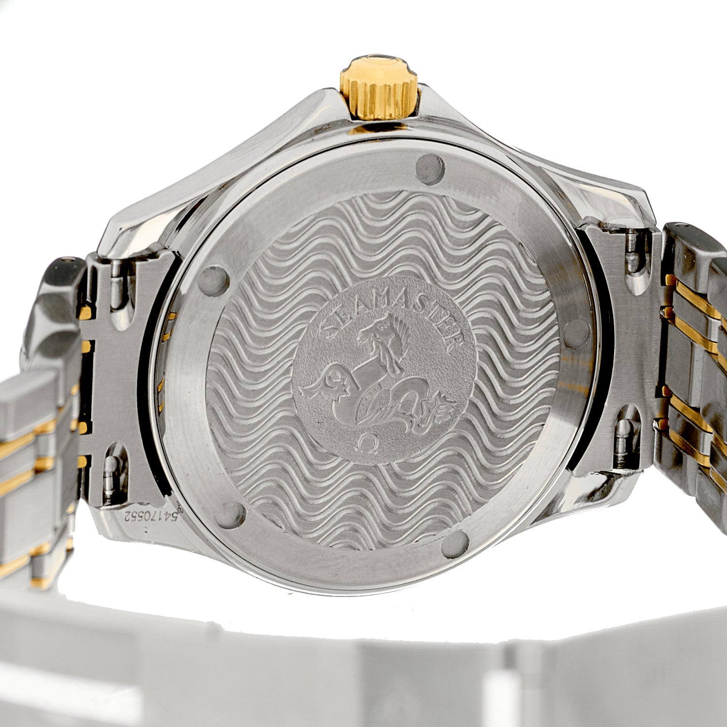 Omega Stainless Steel 18K Yellow Gold 36mm Seamaster 120M Quartz Watch Champagne 2311.10 4 of 4
