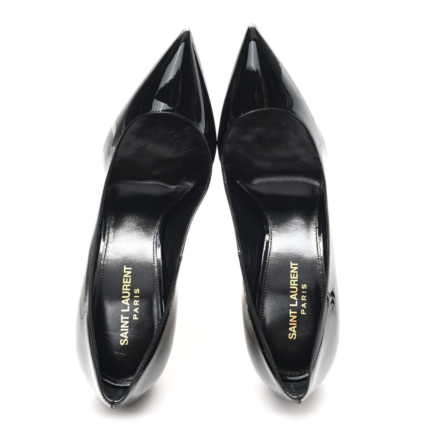 Saint Laurent Patent Opyum 110 Pumps  39.5 Black Gold 2 of 10