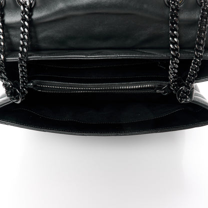 Saint Laurent Calfskin Y Quilted Monogram Monochrome Medium Loulou Chain Satchel Black 5 of 13