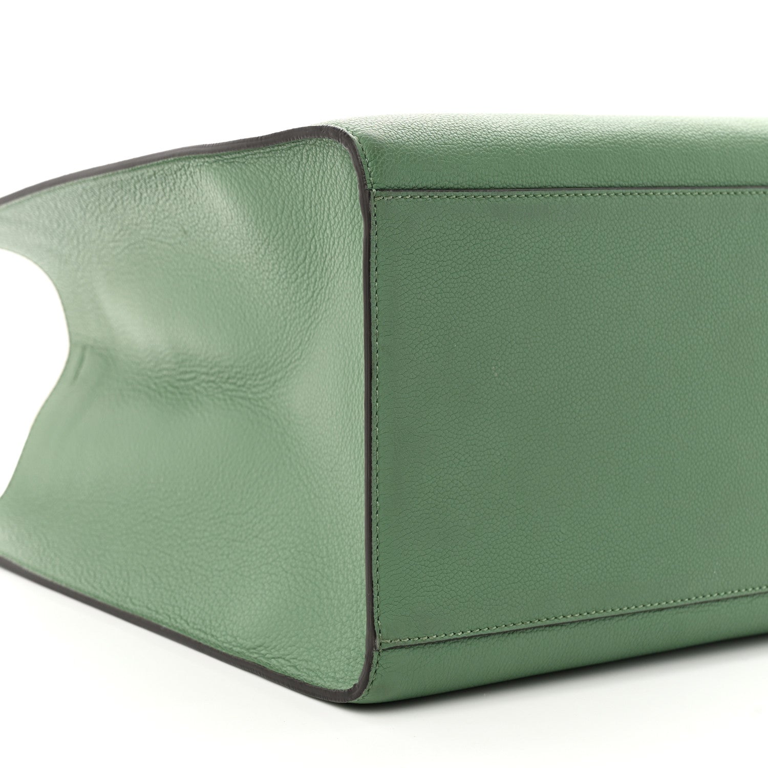 Fendi Vitello Cher Plexiglass Logo Debossed Medium Fendi Sunshine Shopper Tote Verde Islanda 9 of 11