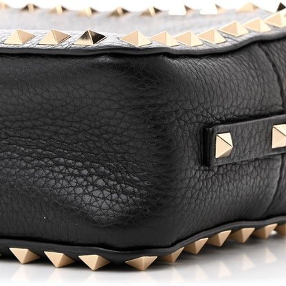 Valentino Garavani Pebbled Calfskin Rockstud Camera Crossbody Bag Black 9 of 15