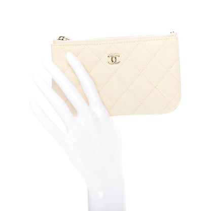 Chanel Caviar Quilted Small Cosmetic Case Light Beige 2 of 8