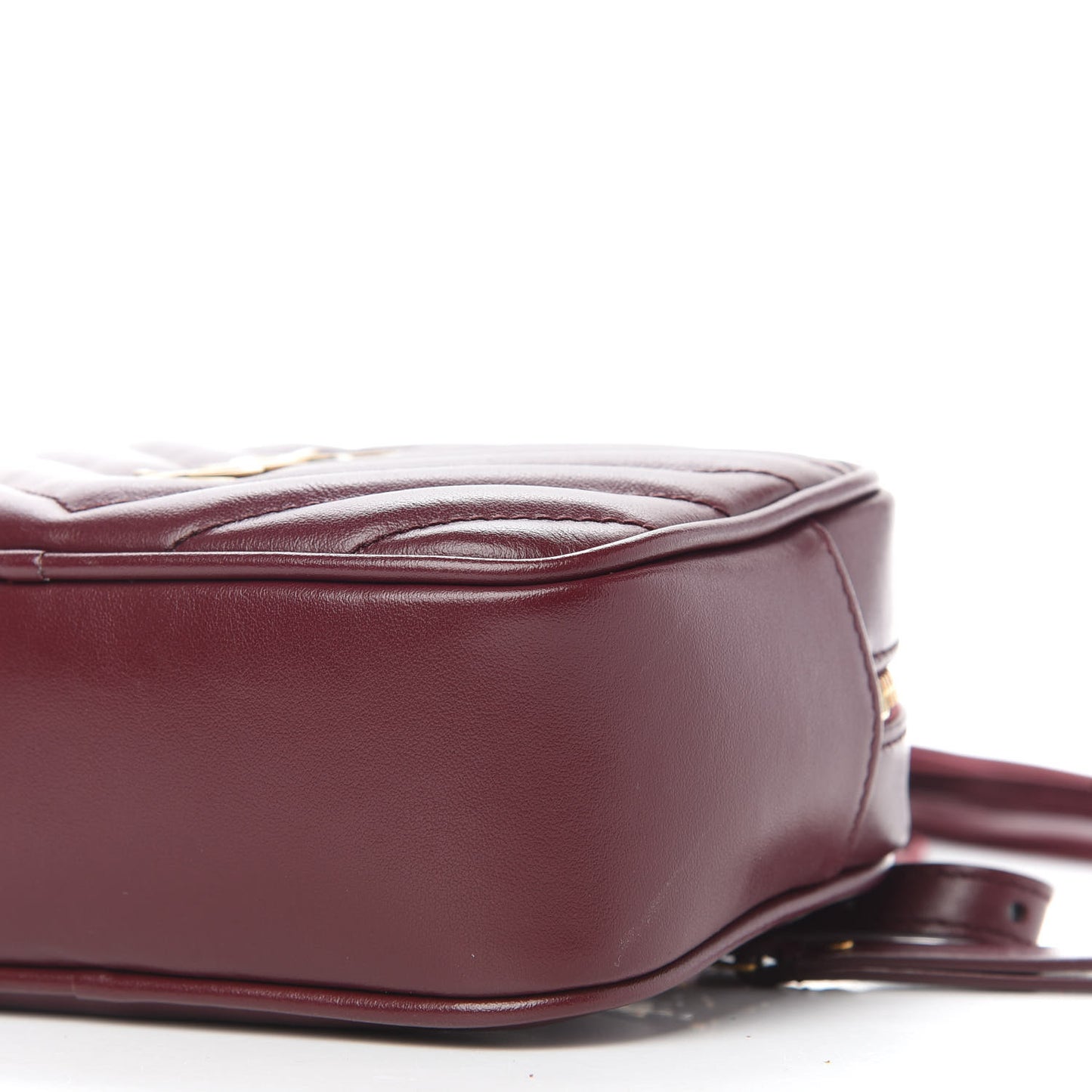 Calfskin Matelasse Monogram Lou Belt Bag Dark Legion Red