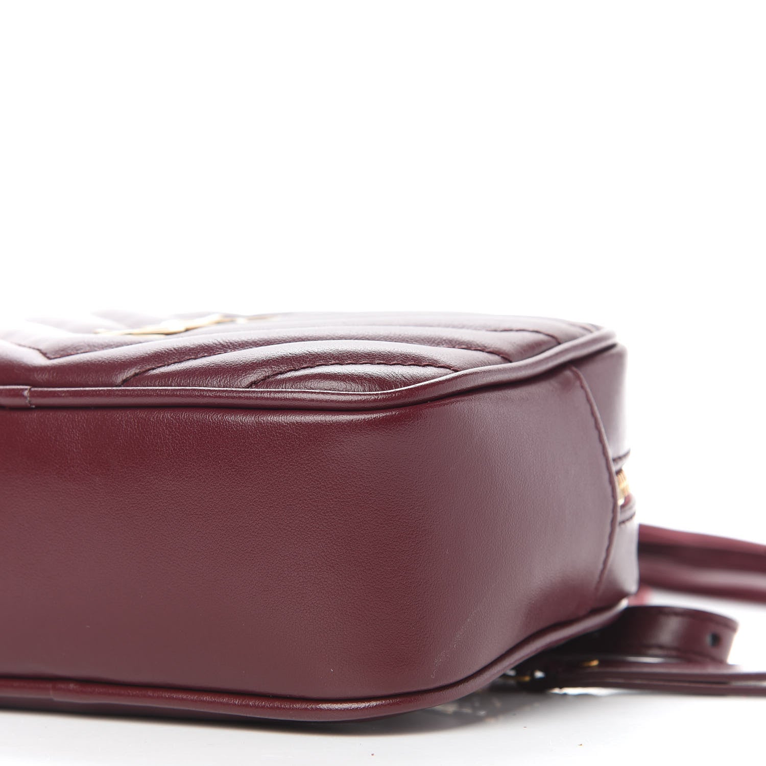 Saint Laurent Calfskin Matelasse Monogram Lou Belt Bag Dark Legion Red 9 of 9