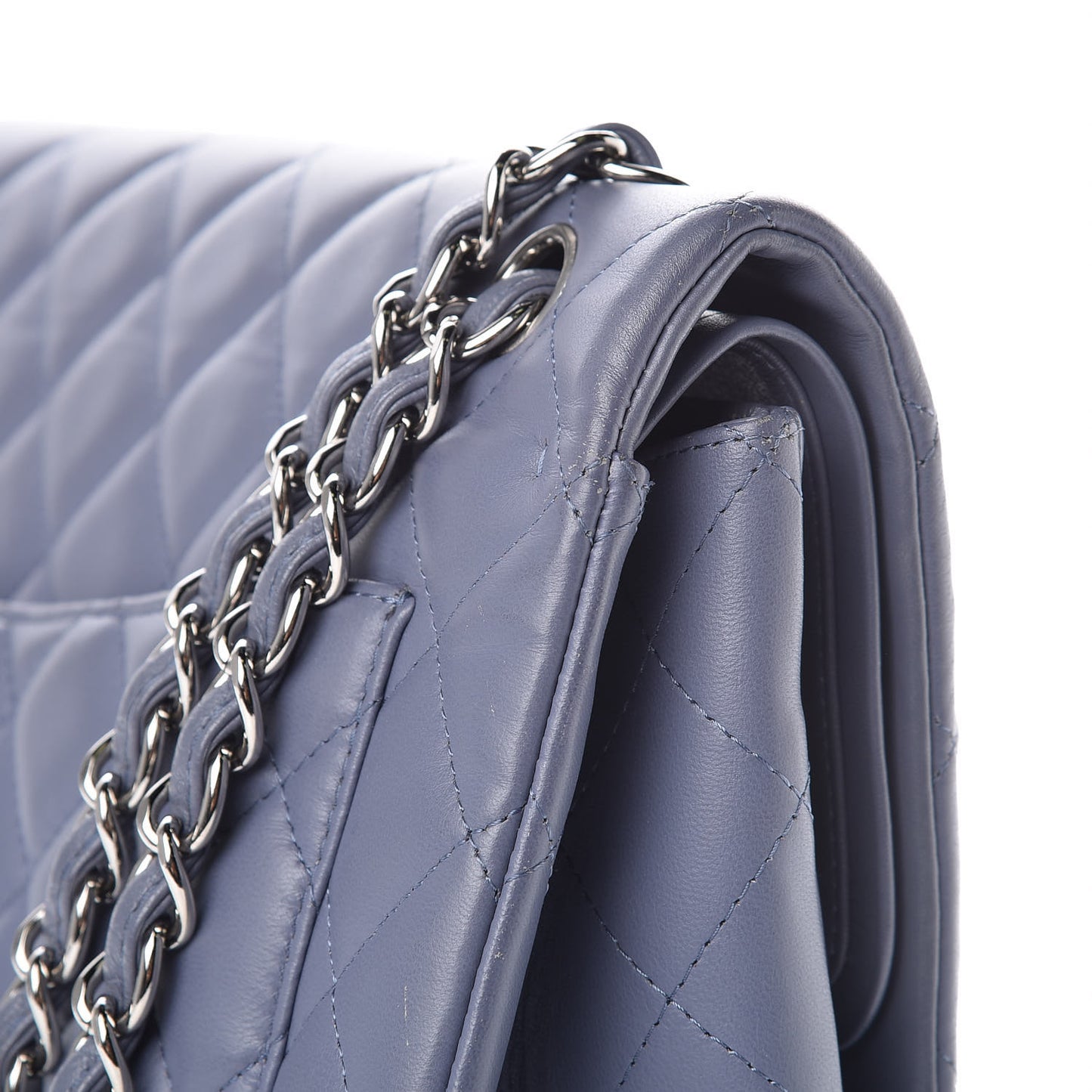 Lambskin Quilted Maxi Double Flap Purple