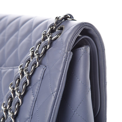 Chanel Lambskin Quilted Maxi Double Flap Purple 11 of 17